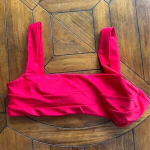 Kaohs Red Square Neck Bikini Top